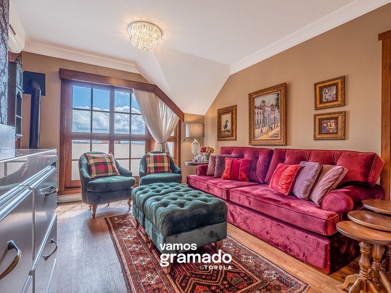 Villa Di Pietro 502 - Apto no coração de Gramado 400 metros