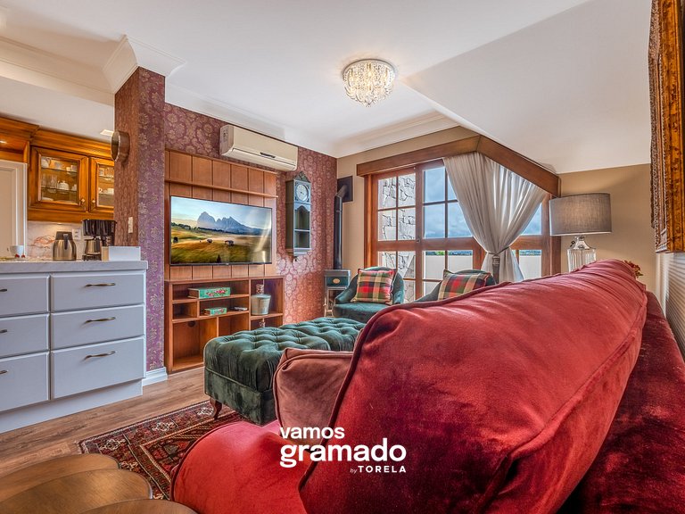 Villa Di Pietro 502 - Apto no coração de Gramado 400 metros