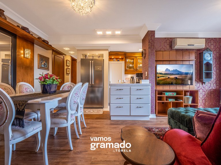 Villa Di Pietro 502 - Apto no coração de Gramado 400 metros