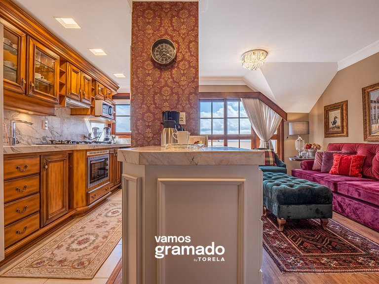 Villa Di Pietro 502 - Apto no coração de Gramado 400 metros