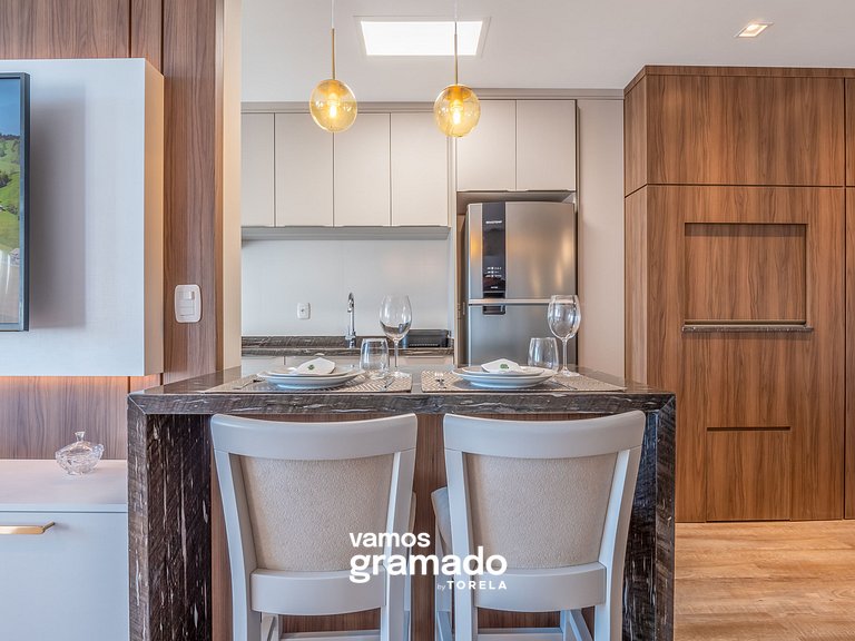 San Telmo 404 - Apto novo no coração de Gramado, com garagem
