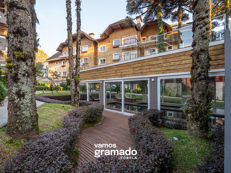 Casa de Pedra - 301D - Apto com piscina em Gramado