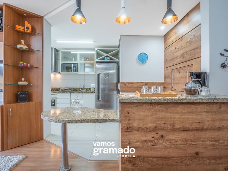 Fascino 302 - Apartamento 600 metros Rua Coberta de Gramado
