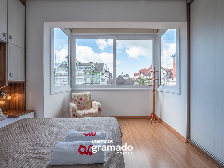 Fascino 302 - Apartamento 600 metros Rua Coberta de Gramado
