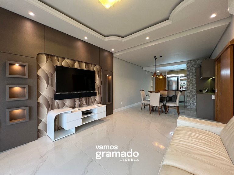 Casa de Pedra 303A - 2 suítes com piscina Gramado