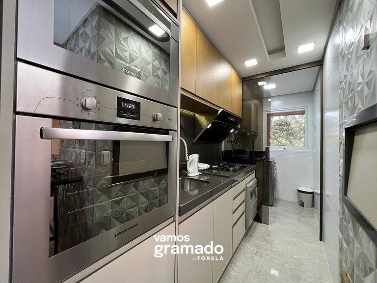 Casa de Pedra 303A - 2 suítes com piscina Gramado