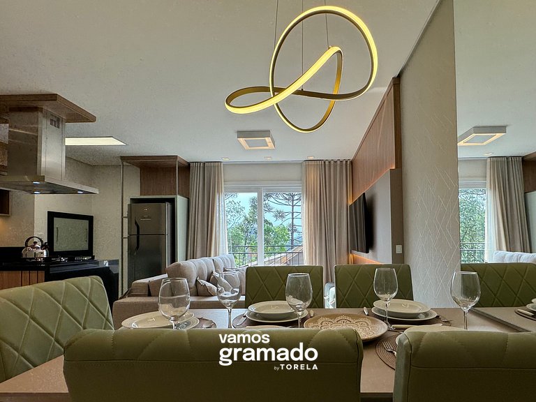 Ipê Amarelo 101 - Apê NOVO Gramado prox Lago Negro