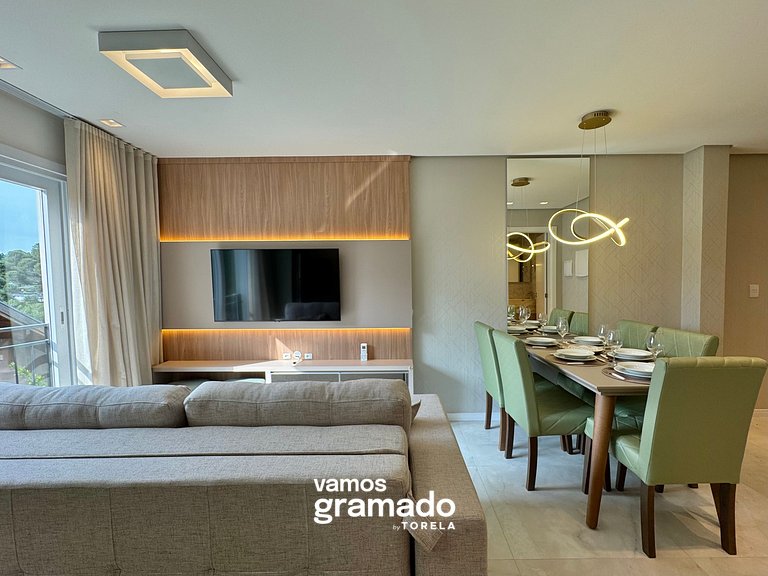 Ipê Amarelo 101 - Apê NOVO Gramado prox Lago Negro