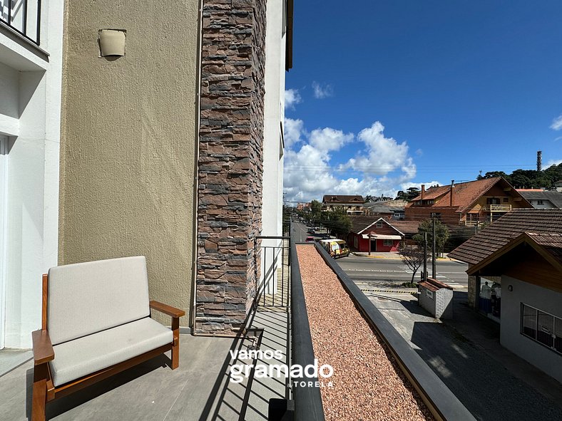 San Telmo 206 - 2 quartos, terraço, Centro Gramado